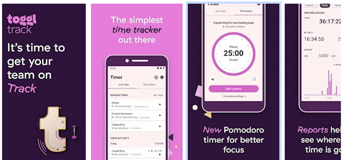 Toggl top rated utility app for businesses image